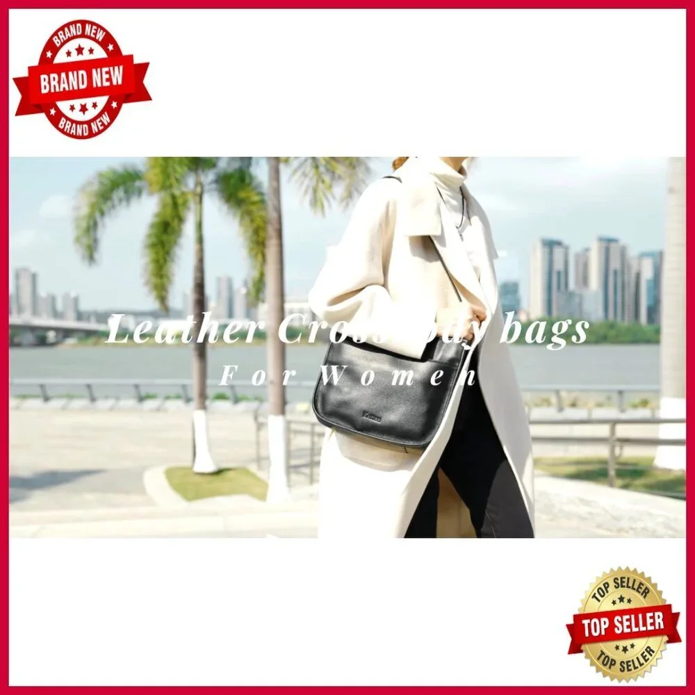 Leather Hobo Crossbody Bag with Adjustable Strap, 11.8x10.6 Inches
